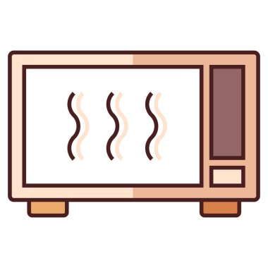 mikrodalga fırın ikonu vektör çizimi 