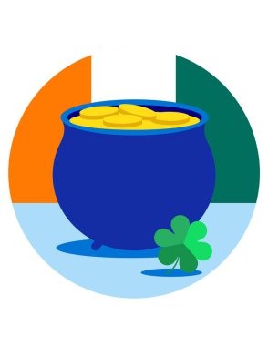 Altın küpünün vektör illüstrasyonu