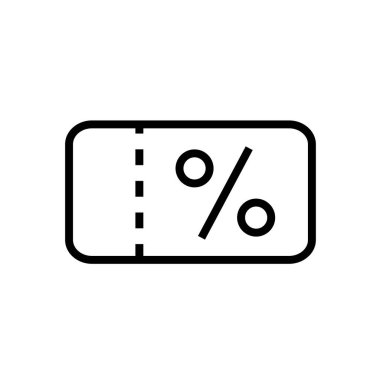 cupon web simgesi. Vektör illüstrasyonu 