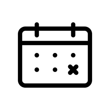takvim düz ikon vektör illüstrasyonu
