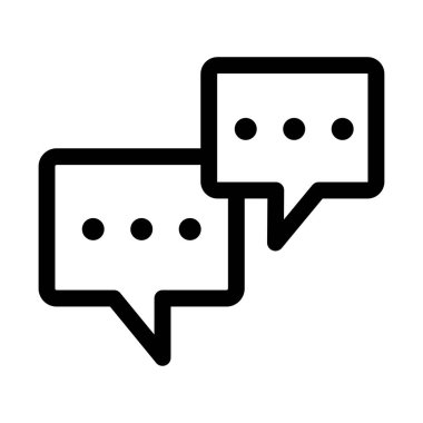 Sohbet web simgesi. Vektör illüstrasyonu 