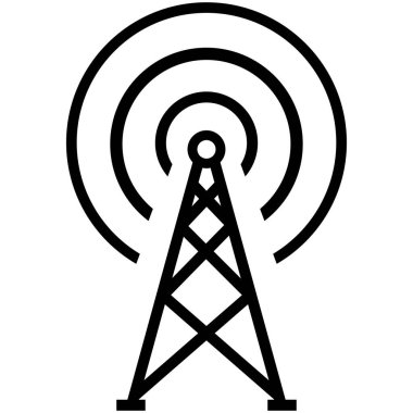 Anten simgesinin vektör illüstrasyonu