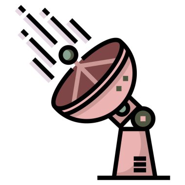 uydu anten ikonu vektör illüstrasyon grafik tasarımı