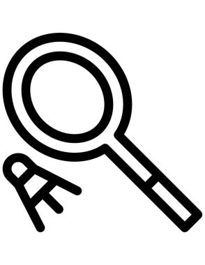 Tenis, ikon, vektör illüstrasyonu 