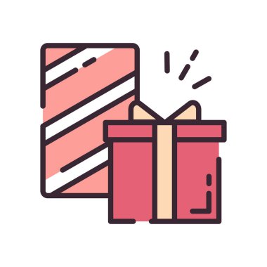 hediye web simgesi, vektör illüstrasyonu  