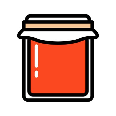 Reçel ikon vektör illüstrasyonu kavanozu