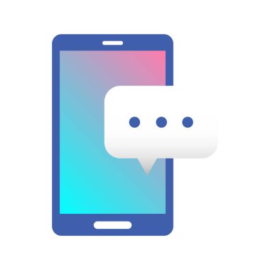 Akıllı telefon simgesi. cep telefonu vektör illüstrasyonu.