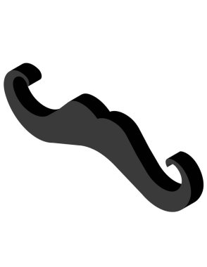 Bıyık Ağı simgesi. Vektör illüstrasyonu 