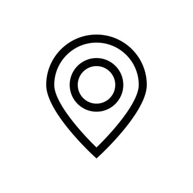 Coğrafi konum işareti web simgesi. Vektör illüstrasyonu 