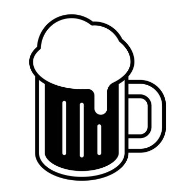 bira yassı ikon vektör çizimi