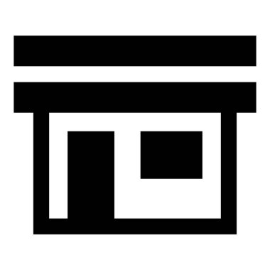 Otel ve servis satırı vektör simgesi.