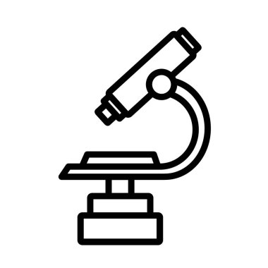 Mikroskop simgesi vektör çizimi 