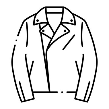 Ceket web simgesi, vektör illüstrasyonu 