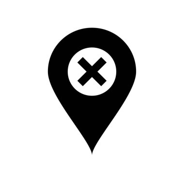 Coğrafi konum işareti web simgesi. Vektör illüstrasyonu 