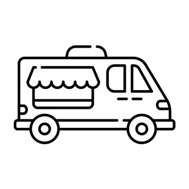 kamyon hattı simgesi, vektör illüstrasyonu