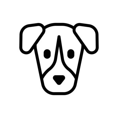 köpek yassı ikon vektör çizimi