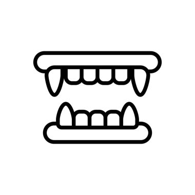 Diş ağı simgesi. Vektör illüstrasyonu 