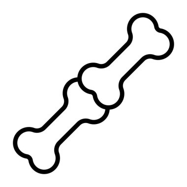 Kemik düz ikon vektör illüstrasyonu