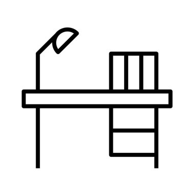 ofis sandalyesi ikon vektör illüstrasyonu