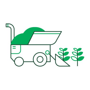 Düz simge vektör illüstrasyonunu hasat et