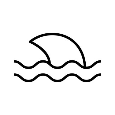 Deniz dalgaları simgesi beyaz arkaplanda izole edilmiş siyah tarzdadır. spor sembolü çizimi.