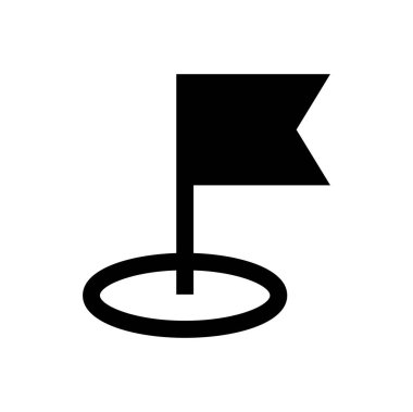 golf bayrağı vektör illüstrasyonu