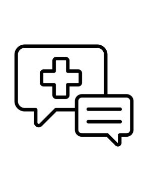 Sohbet web simgesi. Vektör illüstrasyonu 