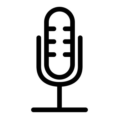 mikrofon simgesi vektör illüstrasyonu 