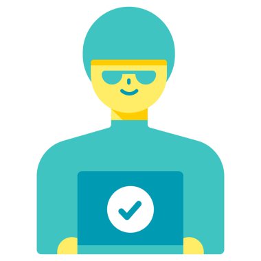 kullanıcı düz vektör simgesi