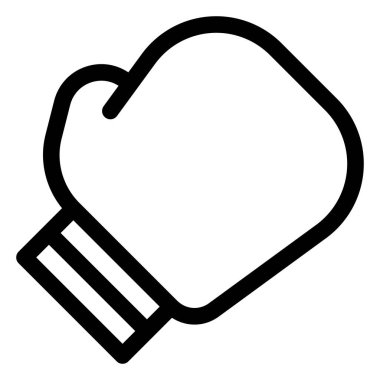 Boks Eldiveni düz ikon vektör çizimi