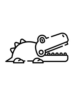 Timsah ağı simgesi. Vektör illüstrasyonu 