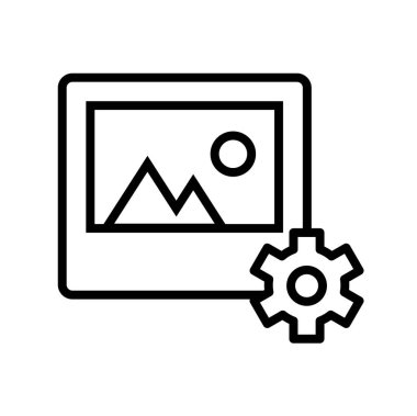 resim ikonu vektör illüstrasyonu 