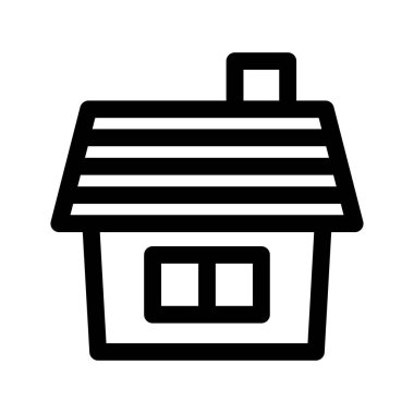 ev düz ikon vektör illüstrasyonu