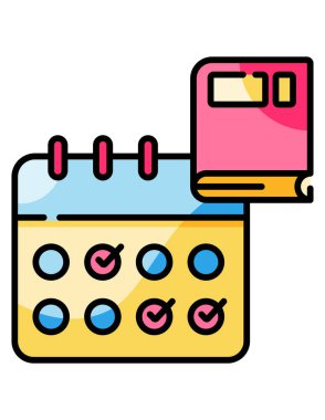 okul ve eğitim çizgisi vektör simgesi.