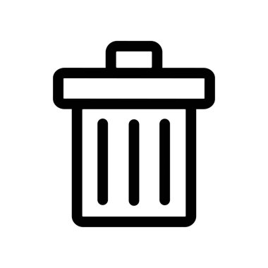 Çöp kutusu, simge, vektör illüstrasyonu 