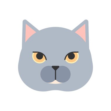 İngiliz kısaltması düz ikon vektör illüstrasyonu