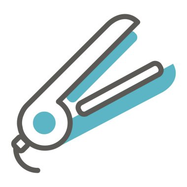 saç demiri düz vektör simgesi