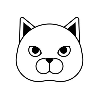 İngiliz kısaltması düz ikon vektör illüstrasyonu