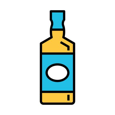 Şişe ağ simgesi. Vektör illüstrasyonu 