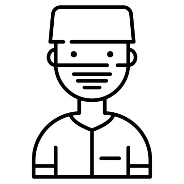 Avatar man simgesi vektör illüstrasyonu