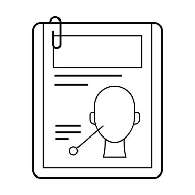 Hasta bilgisi düz ikon vektör çizimi