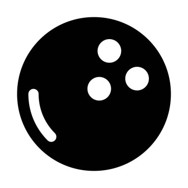 Bowling düz simge vektör illüstrasyonu