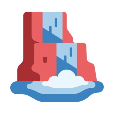 water fall web simgesi, vektör illüstrasyonu  