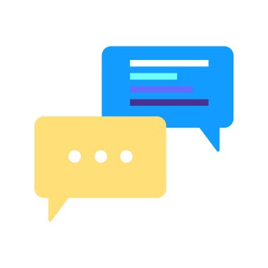 konuşma balonu simgesi, vektör illüstrasyonu