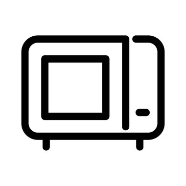 Mikrodalga düz ikon vektör çizimi