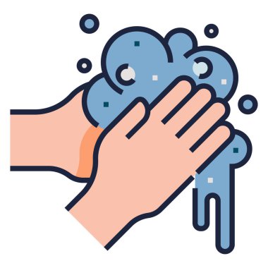 çamaşır elleri web simgesi, vektör illüstrasyonu 