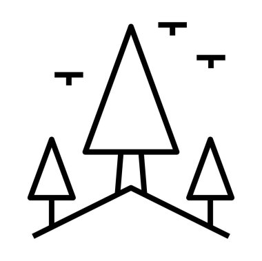 Orman Ağı simgesi, vektör illüstrasyonu 