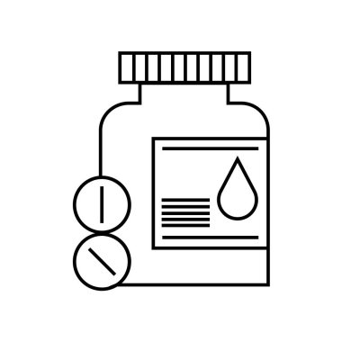 Tıp simgesi, vektör illüstrasyonu 