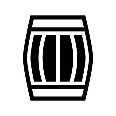 Bira fıçısı, vektör, beyaz arkaplanda izole edilmiş.