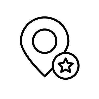 Coğrafi konum işareti web simgesi. Vektör illüstrasyonu 